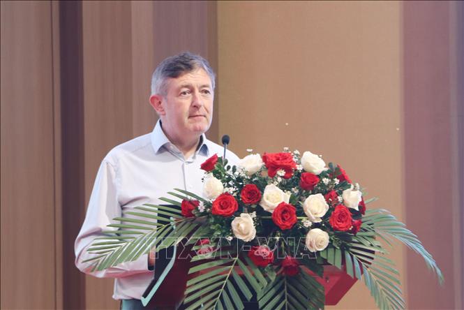 A representative from European markets speaks at the workshop. VNA Photo: Tuấn Phi