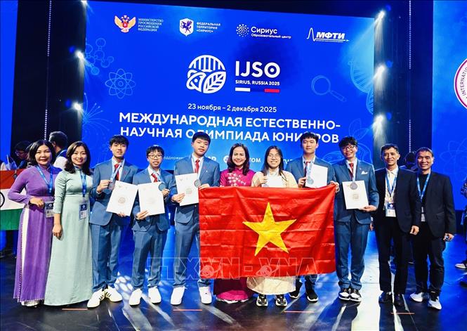 Đoàn Việt Nam đã xuất sắc giành 3 Huy chương bạc và 3 huy chương đồng. Ảnh: TTXVN phát