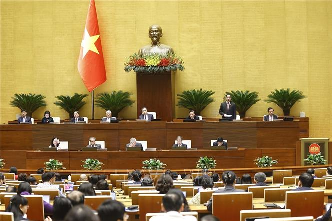 Phó Chủ tịch Quốc hội Trần Quang Phương phát biểu. Ảnh: Doãn Tấn - TTXVN