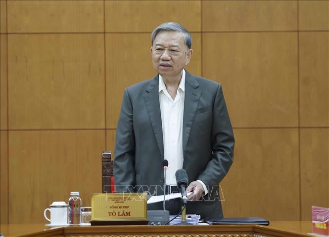 Tổng Bí thư Tô Lâm phát biểu. Ảnh: Thống Nhất – TTXVN