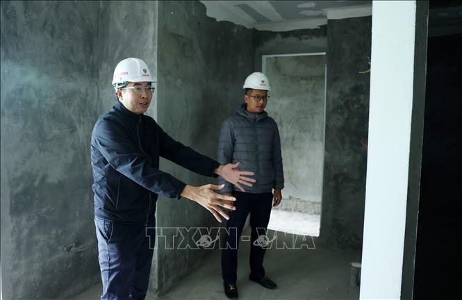 Chủ đầu tư Hacom luôn bán sát tiến độ, chỉ đạo nhà thầu trong quá trình xây dựng. Ảnh: Quốc Khánh - TTXVN