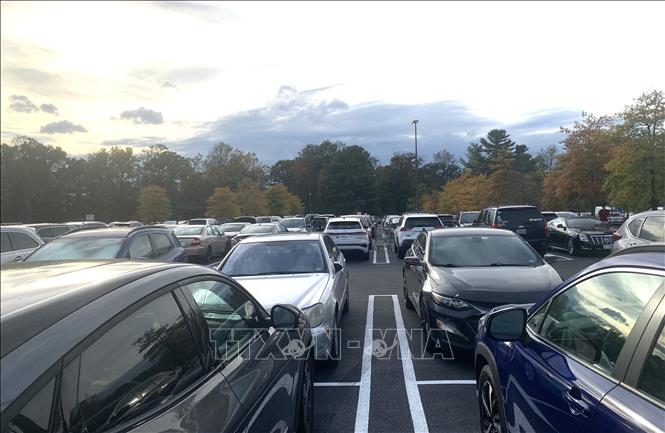 Một bãi đỗ xe ô tô tại tiểu bang Maryland. Ảnh: Ngọc Quang - PV TTXVN tại Mỹ