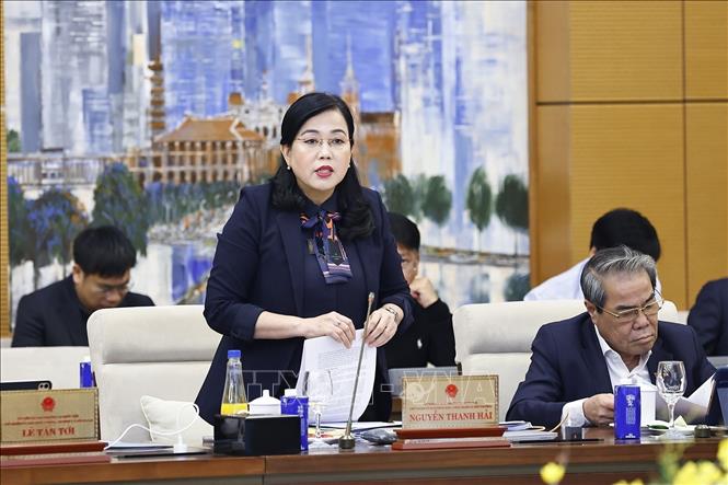 Chủ nhiệm Ủy ban Khoa học, Công nghệ và Môi trường của Quốc hội Nguyễn Thanh Hải phát biểu. Ảnh: Doãn Tấn - TTXVN