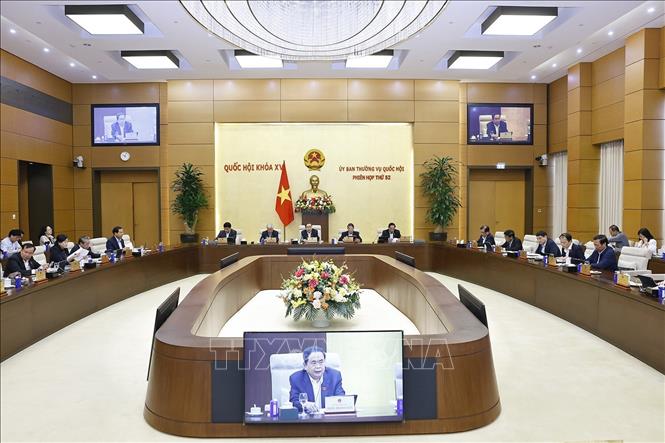 Chủ tịch Quốc hội Trần Thanh Mẫn phát biểu. Ảnh: Doãn Tấn - TTXVN