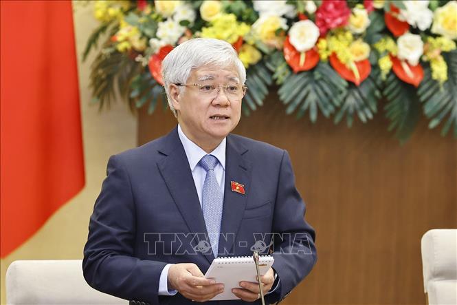 Phó Chủ tịch Thường trực Quốc hội Đỗ Văn Chiến phát biểu. Ảnh: Doãn Tấn - TTXVN