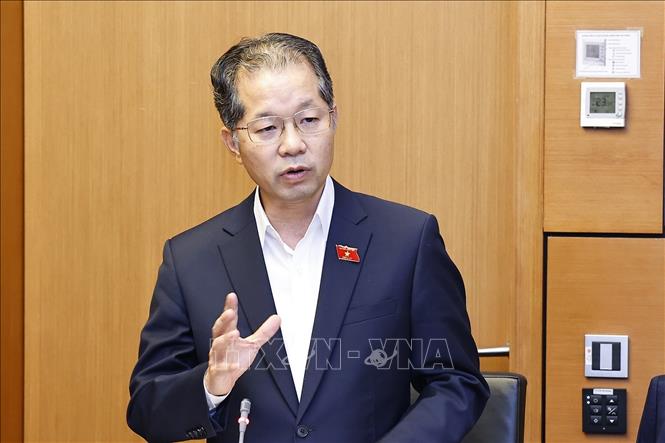 Chánh án Toà án nhân dân tối cao Nguyễn Văn Quảng, đại biểu Quốc hội TP Đà Nẵng phát biểu. Ảnh: Doãn Tấn - TTXVN