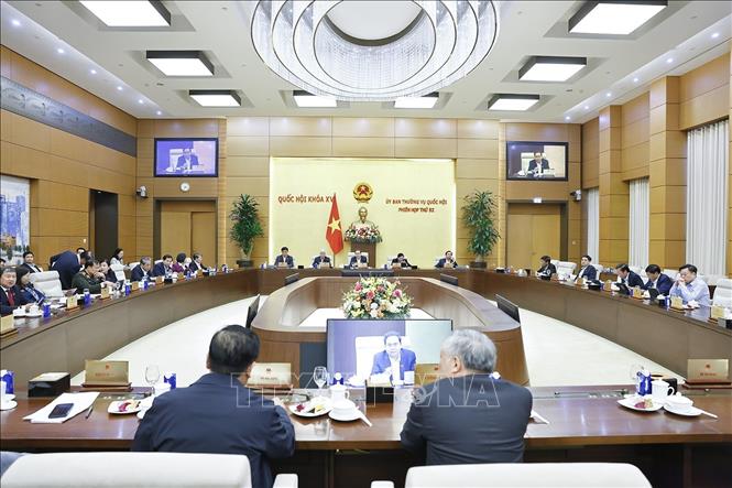 Chủ tịch Quốc hội Trần Thanh Mẫn phát biểu. Ảnh: Doãn Tấn - TTXVN