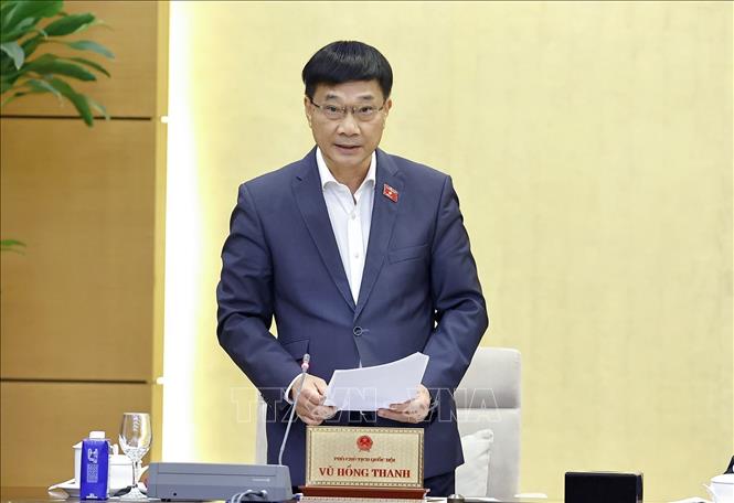 Phó Chủ tịch Quốc hội Vũ Hồng Thanh phát biểu. Ảnh: Doãn Tấn - TTXVN
