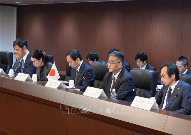 Thứ trưởng Quốc phòng Nhật Bản Kano Koji phát biểu tại Đối thoại. Ảnh: Xuân Giao - PV TTXVN tại Nhật Bản