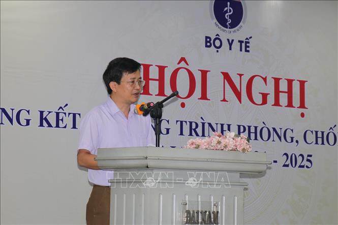 Phó Cục trưởng Cục Bảo trợ xã hội, Bộ Y tế Lê Đức Quang phát biểu tại hội nghị. Ảnh: Thanh Vũ-TTXVN