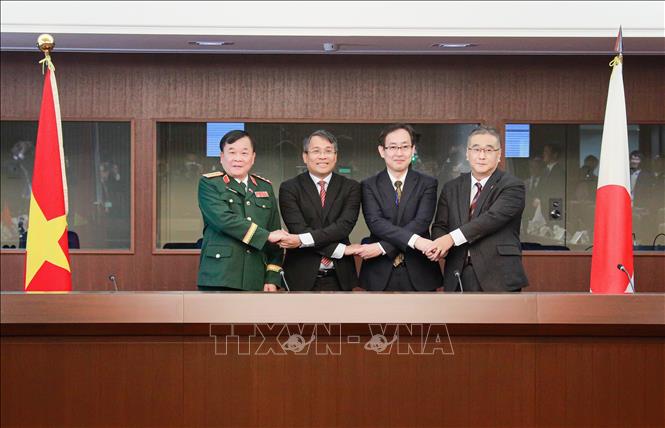 Vietnamese Vice Ministers and Japanese counterparts at the Consultation. VNA Photo