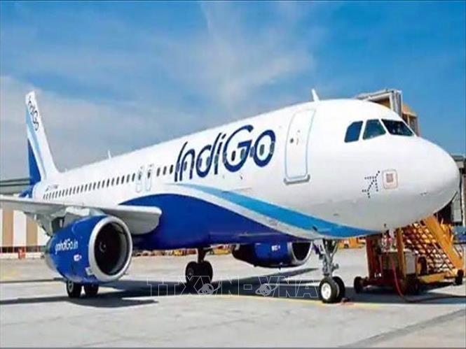 Máy bay của hãng hàng không IndiGo, Ấn Độ. Ảnh: ANI/TTXVN