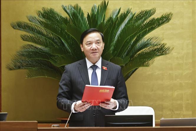 Phó Chủ tịch Quốc hội Nguyễn Khắc Định phát biểu. Ảnh: Doãn Tấn - TTXVN