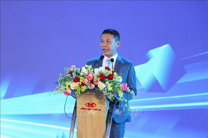 Ông Đào Viết Ánh, Tổng Giám đốc Kim Long Motor phát biểu tại lễ khánh thành. Ảnh: Nguyên Lý - TTXVN