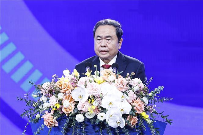 Chủ tịch Quốc hội Trần Thanh Mẫn phát biểu. Ảnh: Doãn Tấn - TTXVN