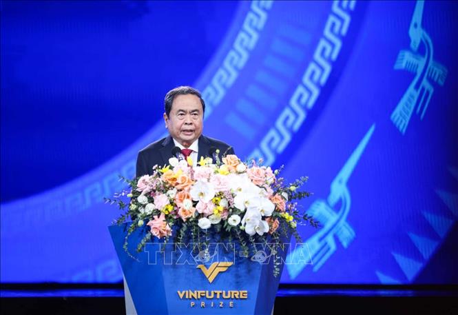 Chủ tịch Quốc hội Trần Thanh Mẫn phát biểu. Ảnh: Hoàng Hiếu - TTXVN