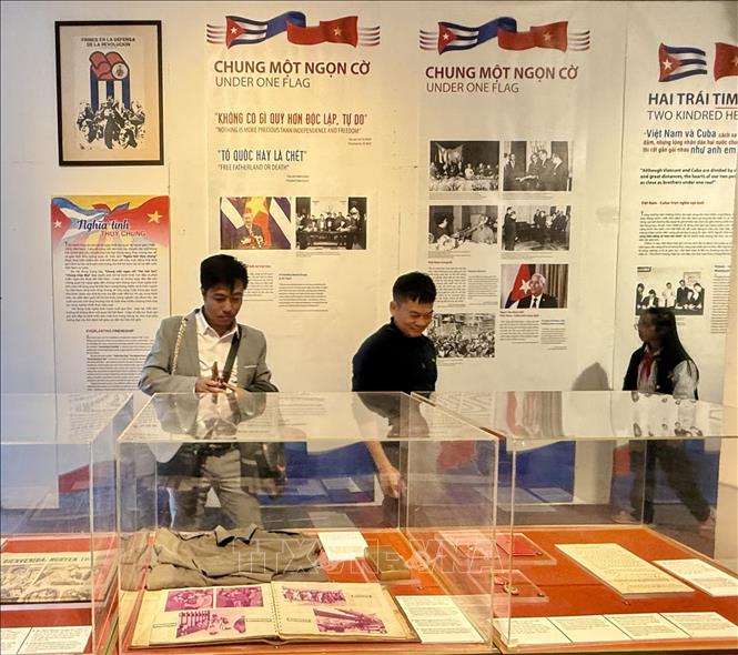 A corner of the exhibition. VNA Photo: Phương Lan 