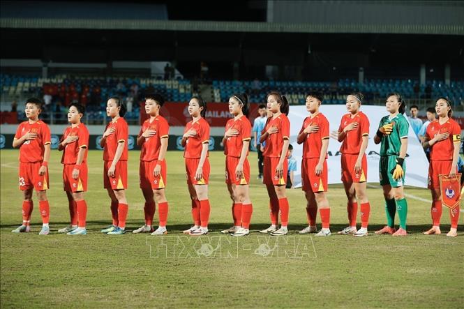 The line-up of the Vietnamese women’s national team. VNA Photo: Minh Quyết 