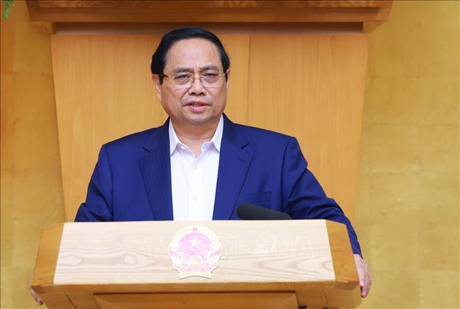 Thủ tướng Phạm Minh Chính chủ trì phiên họp Chính phủ thường kỳ tháng 11/2025. Ảnh: Dương Giang-TTXVN
