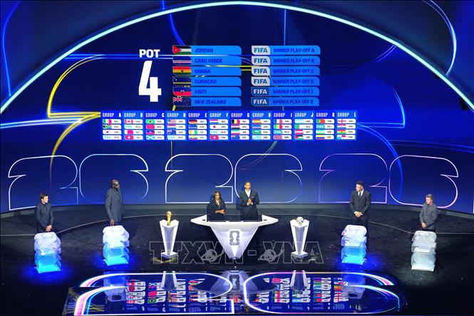 Lễ bốc thăm FIFA World Cup 2026 tại thủ đô Washington D.C. (Mỹ) ngày 5/12/2025. Ảnh: THX/TTXVN