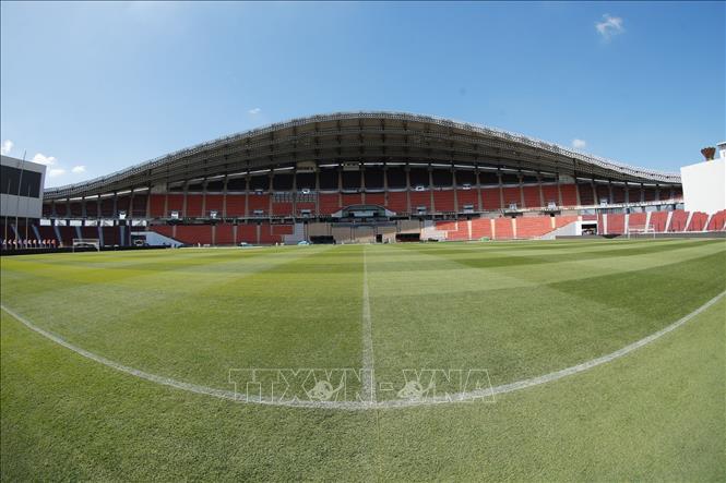 Sân vận động Quốc gia Rajamangala Là nơi diễn ra các trận đấu của môn bóng đá nam tại SEA Games 33, cũng như tổ chức lễ khai mạc và bế mạc. Ảnh: Minh Quyết - PV TTXVN tại Thái Lan