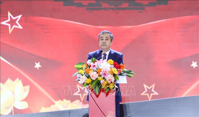 Đồng chí Ngô Đông Hải, Phó Trưởng Ban Tuyên giáo và Dân vận Trung ương phát biểu tại chương trình. Ảnh: Thanh Tân - TTXVN