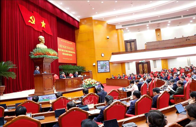 Hội nghị toàn quốc Tổng kết công tác tổ chức xây dựng Đảng năm 2025, triển khai nhiệm vụ năm 2026. Ảnh: Phương Hoa – TTXVN
