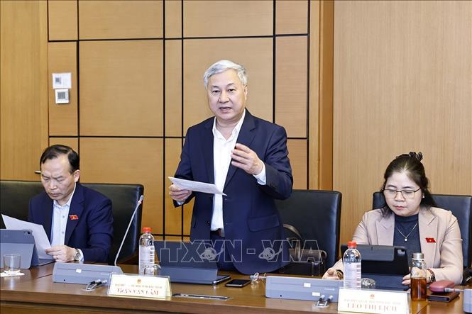 Đại biểu Quốc hội tỉnh Bắc Ninh Trần Văn Lâm phát biểu. Ảnh: Doãn Tấn - TTXVN