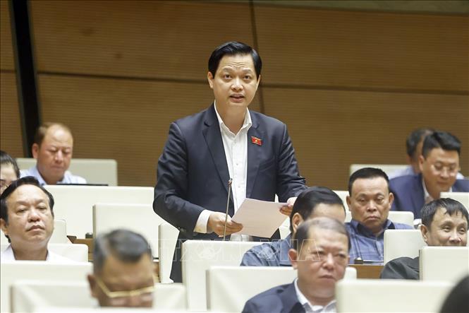 Đại biểu Quốc hội TP Huế Nguyễn Hải Nam phát biểu. Ảnh: Doãn Tấn - TTXVN