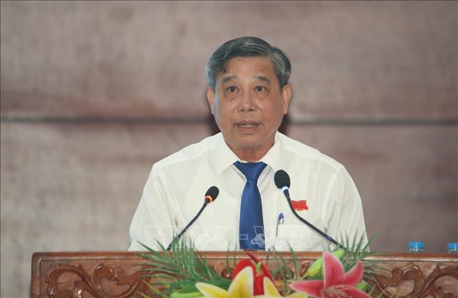 Ông Đồng Văn Thanh, Phó Bí thư Thường trực Thành ủy, Chủ tịch HĐND thành phố Cần Thơ, phát biểu tại Hội nghị. Ảnh: Duy Khương - TTXVN
