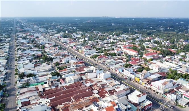 Khu vực Trung tâm phường Chơn Thành, nơi người dân phản ánh mùi hôi trong nhiều ngày qua. Ảnh: Đậu Tất Thành – TTXVN.