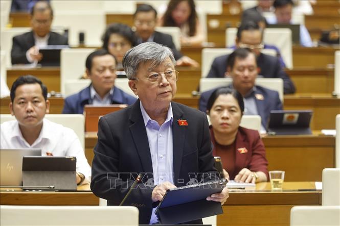 Đại biểu Quốc hội TP Hồ Chí Minh Trương Trọng Nghĩa phát biểu. Ảnh: Doãn Tấn - TTXVN