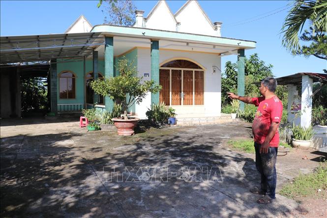 Ngôi nhà đã được người dân Khu phố Tân Thành 7 bàn giao để thực hiện dự án cáo tốc Gia Nghĩa-Chơn Thành. Ảnh: K GỬIH-TTXVN 