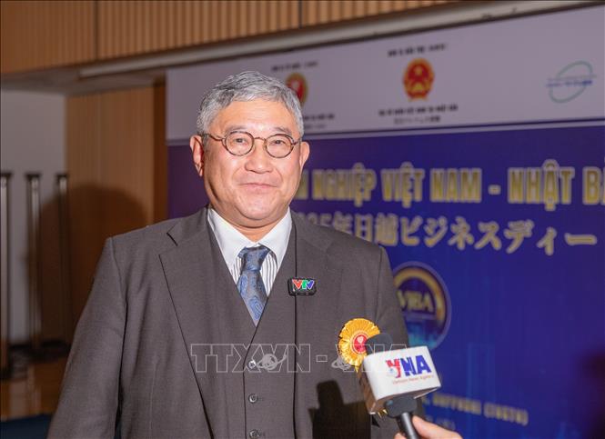 Ông Toshihiro Nakamura, Giám đốc điều hành Công ty EX ADMEDIA ASIA trả lời phỏng vấn TTXVN. Ảnh: Xuân Giao - PVTTXVN tại Nhật Bản