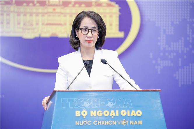 Người Phát ngôn Bộ Ngoại giao Việt Nam Phạm Thu Hằng. Ảnh: TTXVN phát 