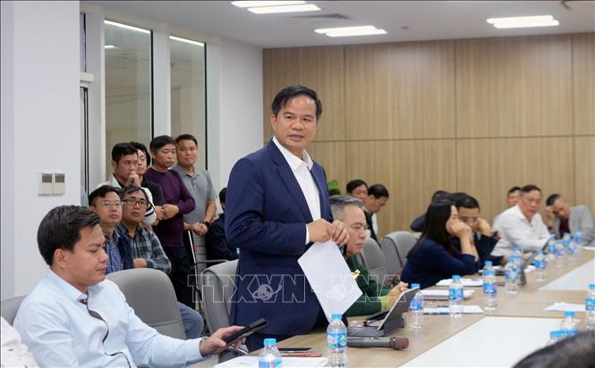 Phó Giáo sư, Tiến sĩ Đào Xuân Cơ, Giám đốc Bệnh viện Bạch Mai phát biểu tại buổi làm việc. Ảnh: Nguyễn Chinh - TTXVN