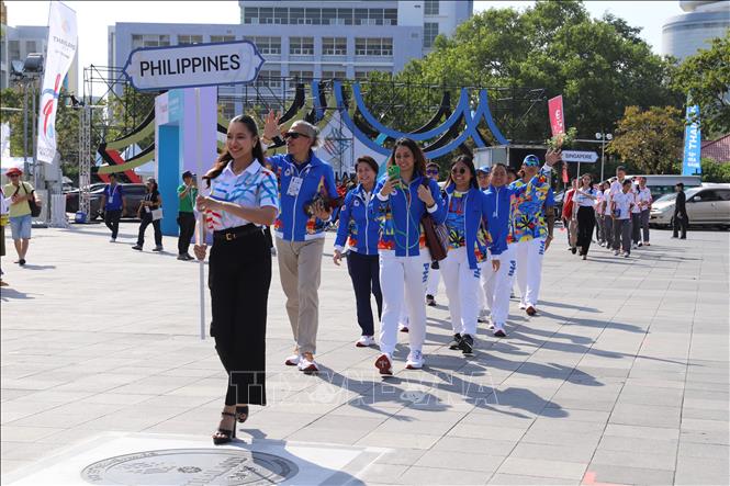 Đoàn thể thao Philippines. Ảnh: Đỗ Sinh - PV TTXVN tại Thái Lan