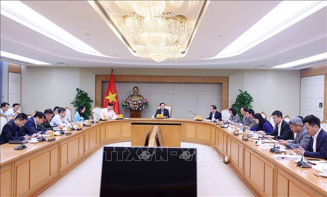 Phó Thủ tướng Trần Hồng Hà chủ trì cuộc họp. Ảnh: Văn Điệp – TTXVN