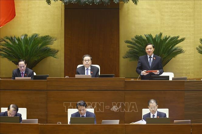 Phó Chủ tịch Quốc hội Nguyễn Khắc Định phát biểu. Ảnh: Doãn Tấn - TTXVN