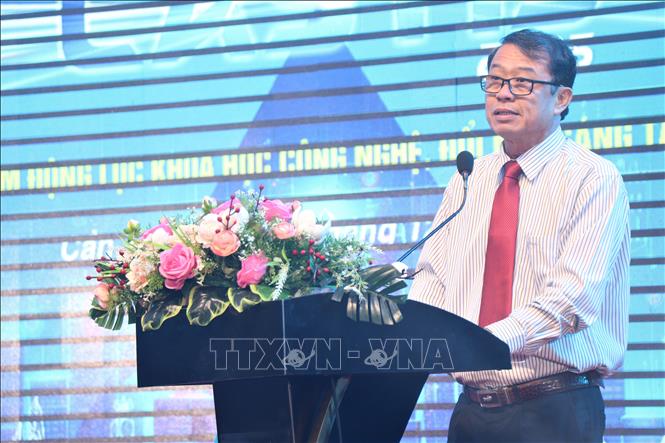 Ông Nguyễn Văn Khởi, Phó Chủ tịch UBND TP. Cần Thơ, phát động Tuần lễ Khoa học công nghệ, Đổi mới sáng tạo và Chuyển đổi số TP. Cần Thơ năm 2025. Ảnh: Thu Hiền - TTXVN