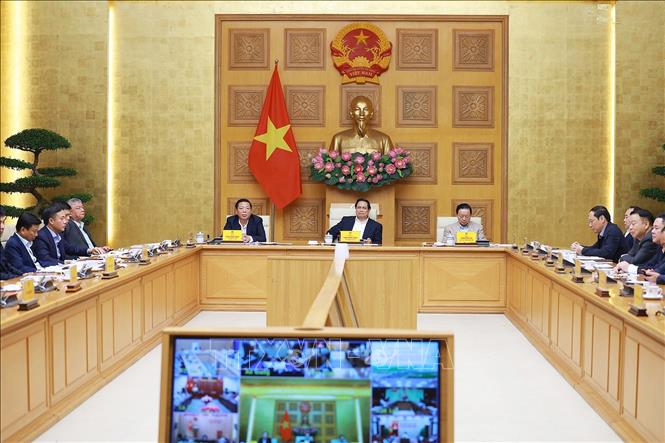 Phiên họp thứ 22 của Ban Chỉ đạo Nhà nước các công trình, dự án quan trọng quốc gia, trọng điểm ngành giao thông vận tải. Ảnh: Dương Giang-TTXVN
