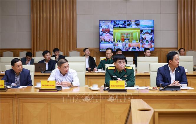 Đại diện các nhà thầu, đơn vị thi công tham dự phiên họp thứ 22 của Ban Chỉ đạo Nhà nước các công trình, dự án quan trọng quốc gia, trọng điểm ngành giao thông vận tải. Ảnh: Dương Giang-TTXVN
