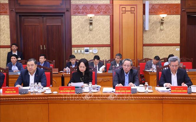 Các đại biểu dự buổi làm việc. Ảnh: Văn Điệp – TTXVN