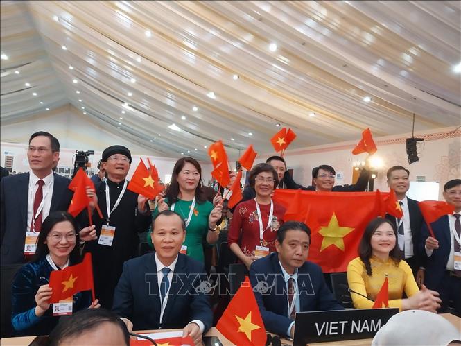 Đoàn Việt Nam tham dự kỳ họp. TTXVN phát