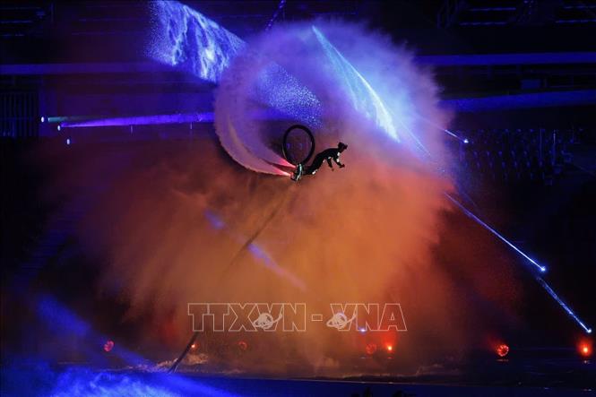 Lễ khai mạc SEA Games 33 được công bố gồm 5 tiết mục lớn: Hành trình tìm về cội nguồn SEA Games, khơi dậy đam mê thi đấu, khẳng định sự đa dạng văn hóa ASEAN, tôn vinh tinh thần thể thao và lời chào của tình hữu nghị “Chúng ta là một”. Ảnh: Minh Quyết - PV TTXVN từ Thái Lan