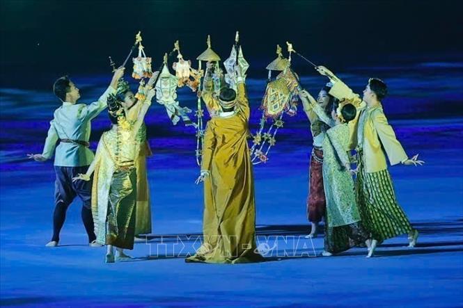 Lễ khai mạc SEA Games 33 được công bố gồm 5 tiết mục lớn: Hành trình tìm về cội nguồn SEA Games, khơi dậy đam mê thi đấu, khẳng định sự đa dạng văn hóa ASEAN, tôn vinh tinh thần thể thao và lời chào của tình hữu nghị “Chúng ta là một”. Ảnh: Minh Quyết - PV TTXVN từ Thái Lan