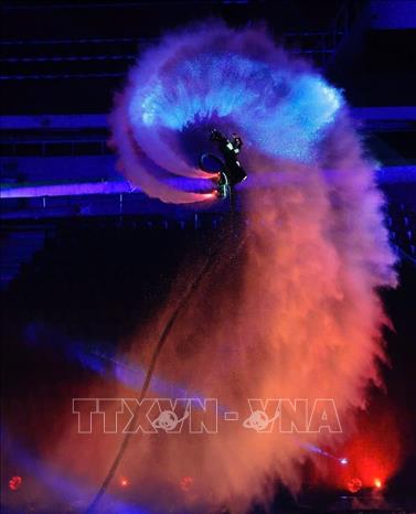 Lễ khai mạc SEA Games 33 được công bố gồm 5 tiết mục lớn: Hành trình tìm về cội nguồn SEA Games, khơi dậy đam mê thi đấu, khẳng định sự đa dạng văn hóa ASEAN, tôn vinh tinh thần thể thao và lời chào của tình hữu nghị “Chúng ta là một”. Ảnh: Minh Quyết - PV TTXVN từ Thái Lan