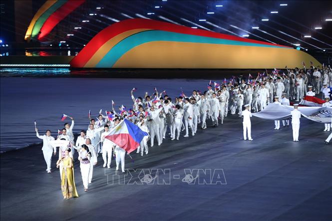 Đoàn thể thao Philippines tại lễ khai mạc SEA Games 33. Ảnh: Minh Quyết - PV TTXVN từ Thái Lan