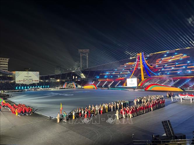 Toàn cảnh lễ khai mạc SEA Games 33. Ảnh: Minh Quyết - PV TTXVN từ Thái Lan