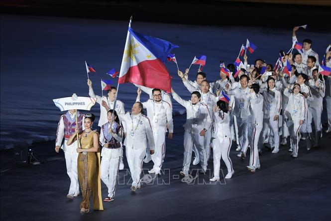 Đoàn thể thao Philippines tại lễ khai mạc SEA Games 33. Ảnh: Minh Quyết - PV TTXVN từ Thái Lan